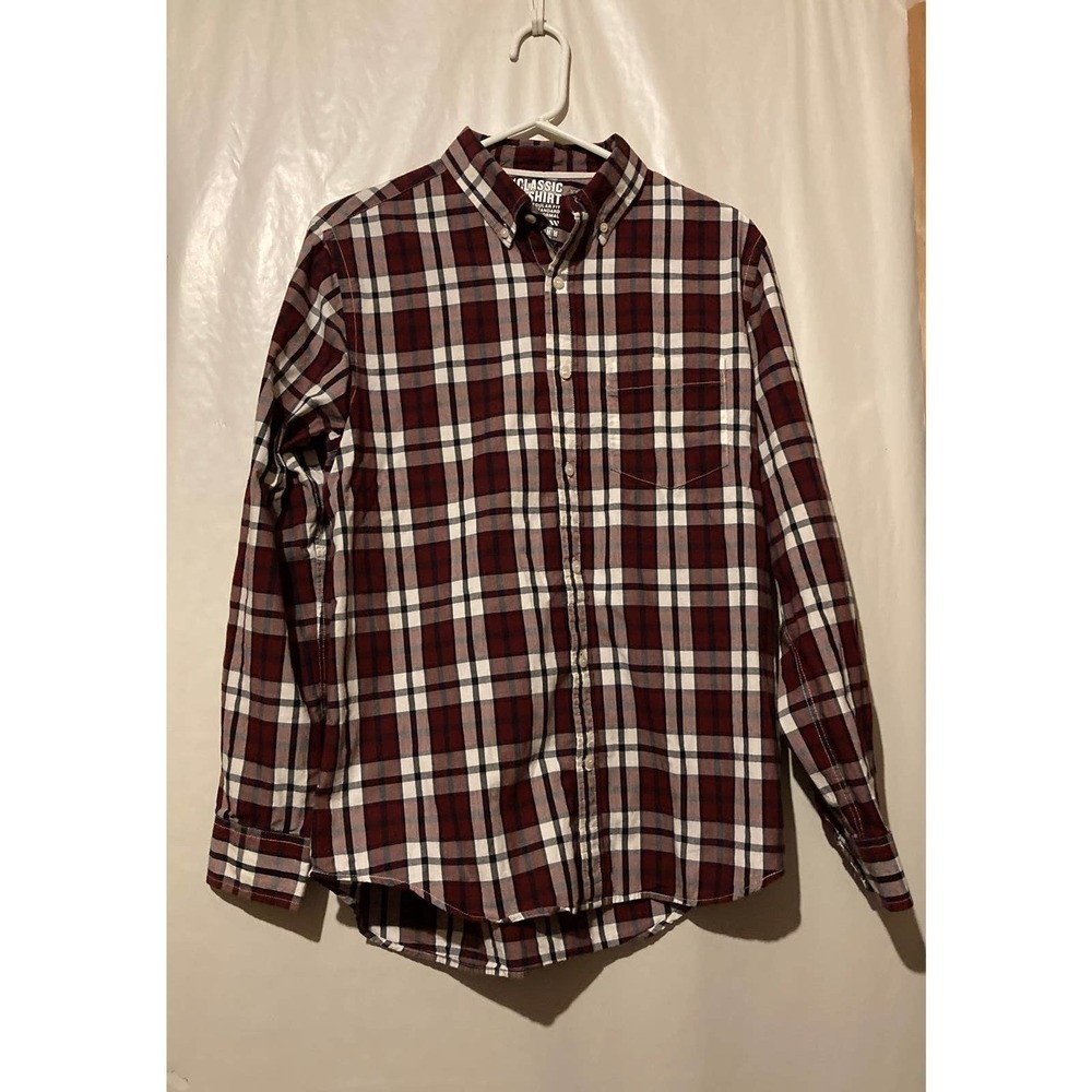 Old Navy Plaid Men's Button-down Shirt Size Medium